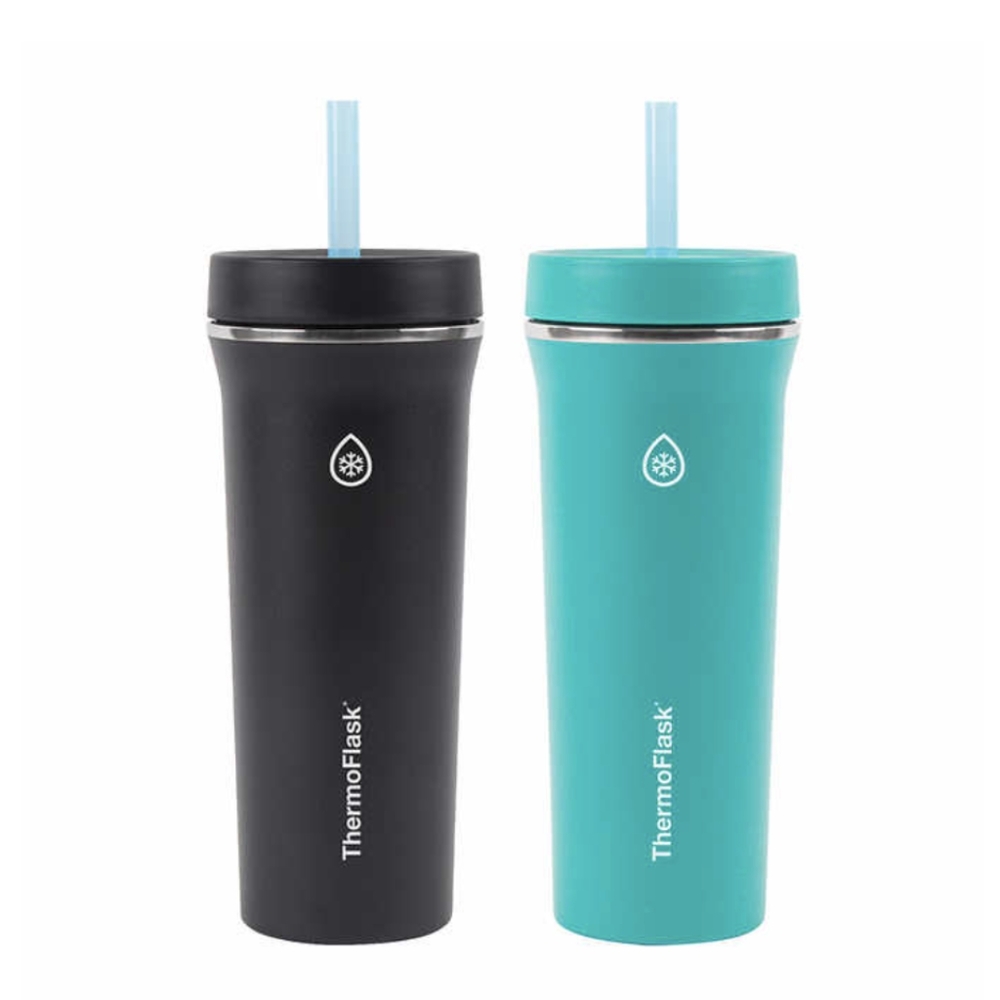 ThermoFlask 32oz Insulated Standard Straw Tumbler, 2-pack